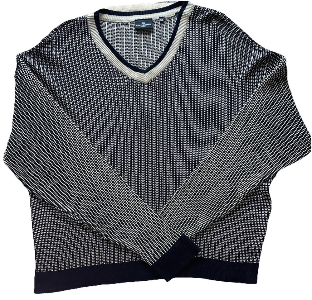 Hickey Freeman Bobby Jones Golf Sweater 100% Silk Size XL